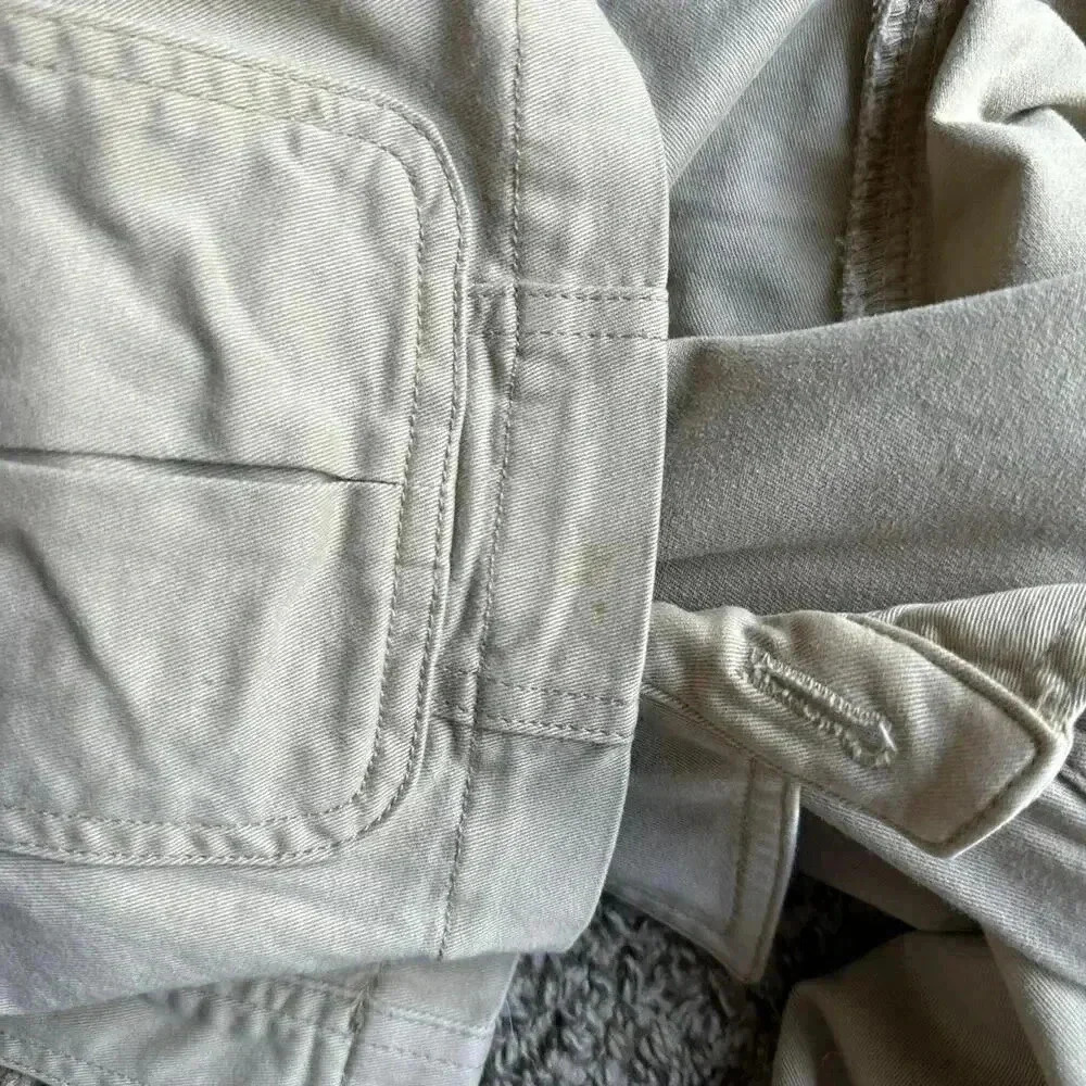 Khaki cargo utility jacket 96% cotton - Picture 4 of 5